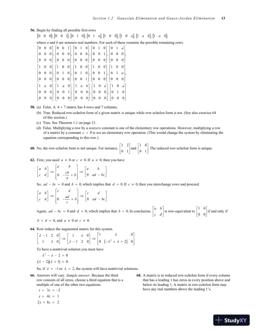 Solution Manual for Elementary Linear Algebra, 7th Edition, page 15