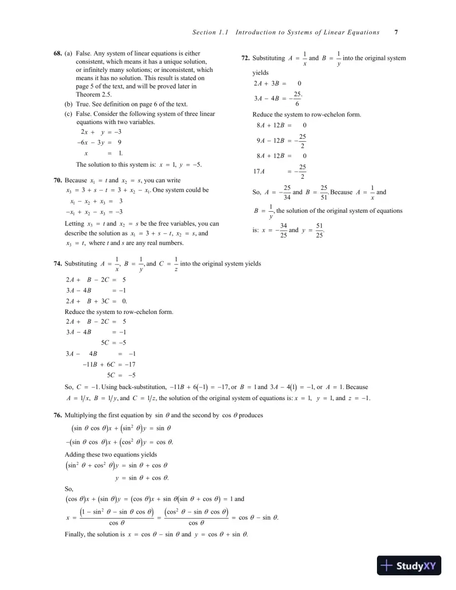 Solution Manual for Elementary Linear Algebra, 7th Edition, page 9