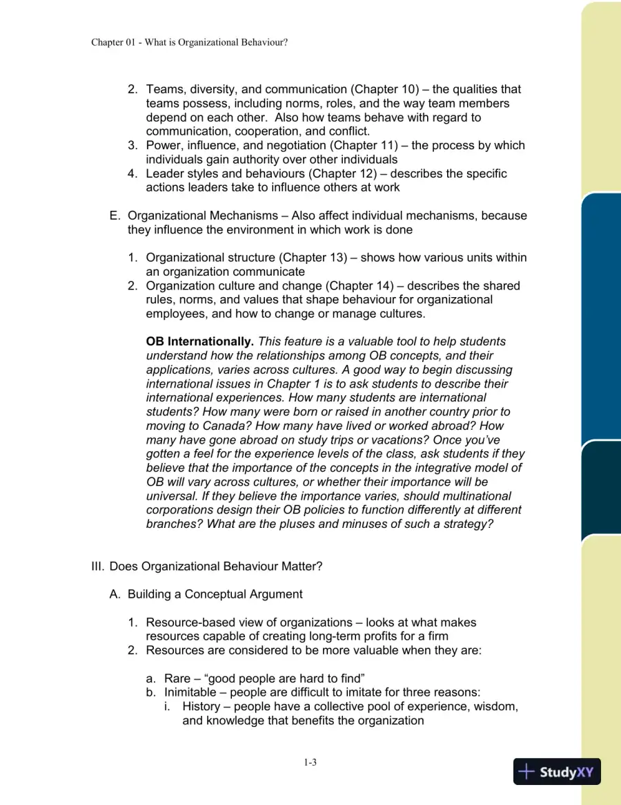 Organizational Behaviour: Improving Performance And Commitment In The Workplace, Second Canadian Edition Solution Manual, page 4