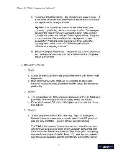 Organizational Behaviour: Improving Performance And Commitment In The Workplace, Second Canadian Edition Solution Manual - Page 5 preview image
