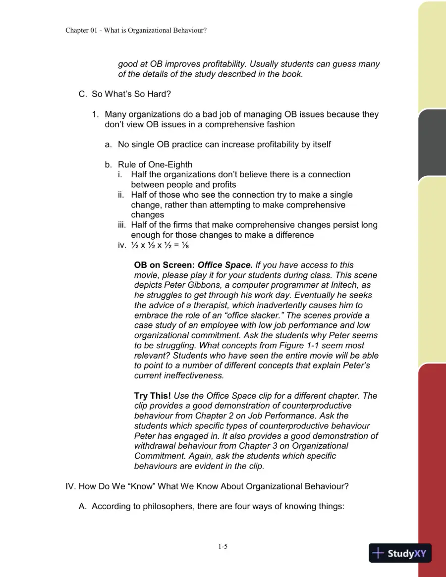 Organizational Behaviour: Improving Performance And Commitment In The Workplace, Second Canadian Edition Solution Manual, page 6
