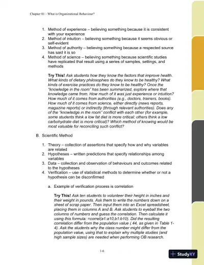 Organizational Behaviour: Improving Performance And Commitment In The Workplace, Second Canadian Edition Solution Manual - Page 7 preview image