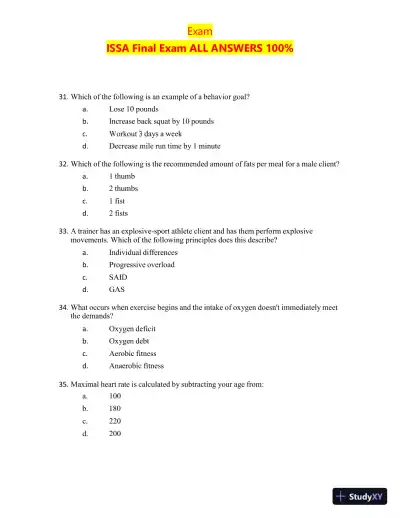 2023-2024 ISSA Certification Final Exam with Answers (200 Solved Questions) - Page 8 preview image