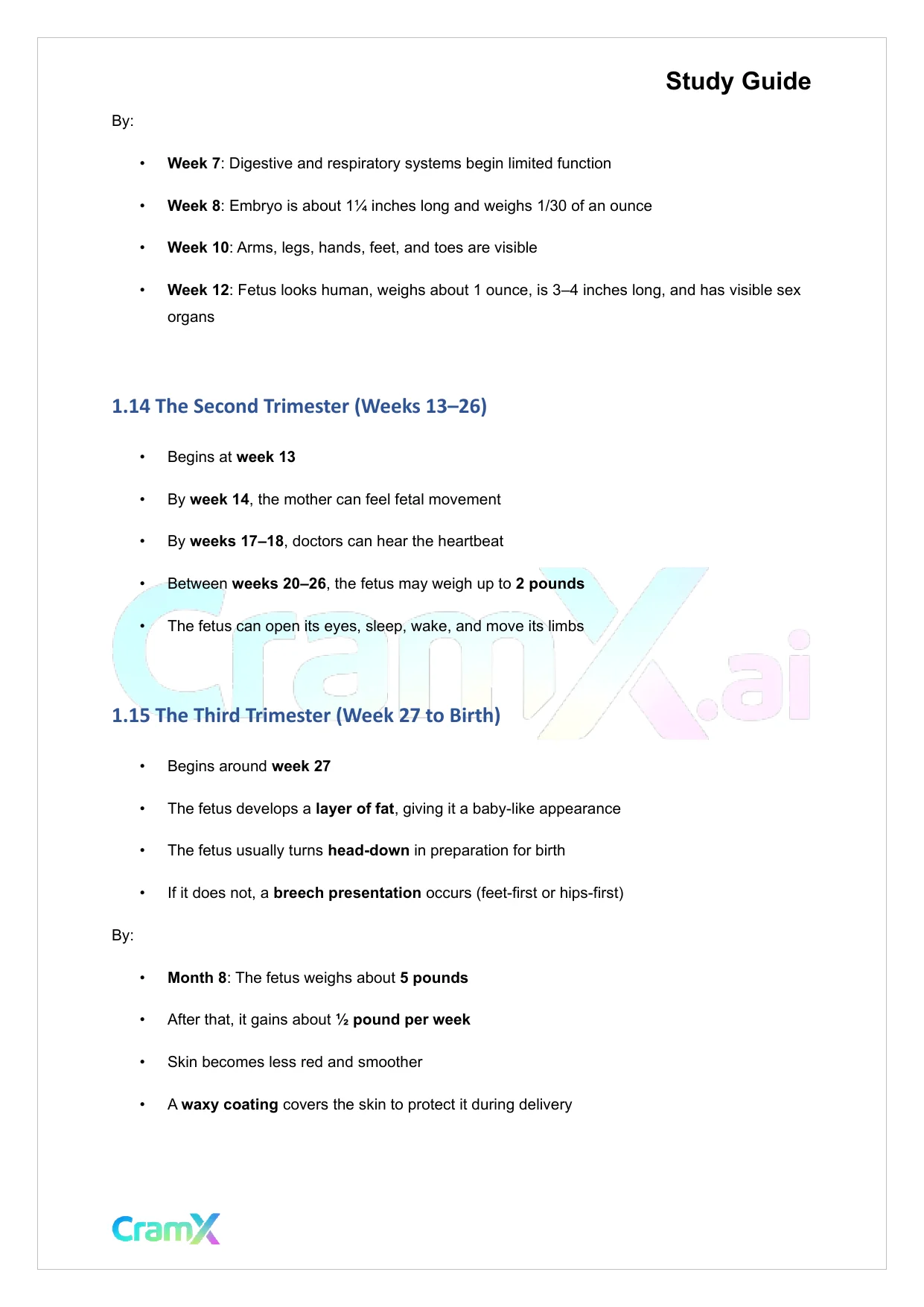 Developmental Psychology - Conception, Pregnancy, Birth - Page 6 preview image
