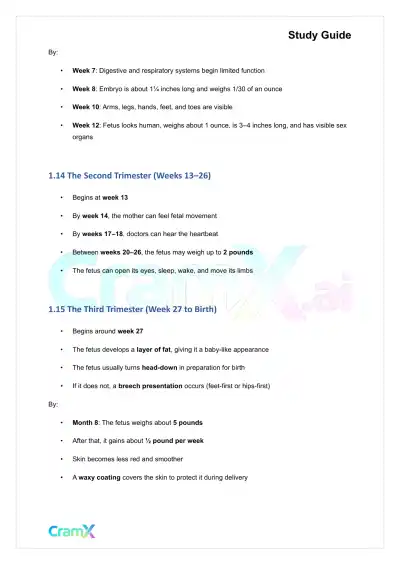 Developmental Psychology - Conception, Pregnancy, Birth - Page 6 preview image