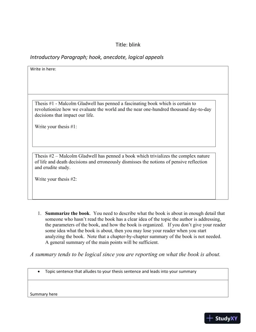 A Critical Review of Malcolm Gladwell's "Blink": Insights, Implications, and Controversies, page 3
