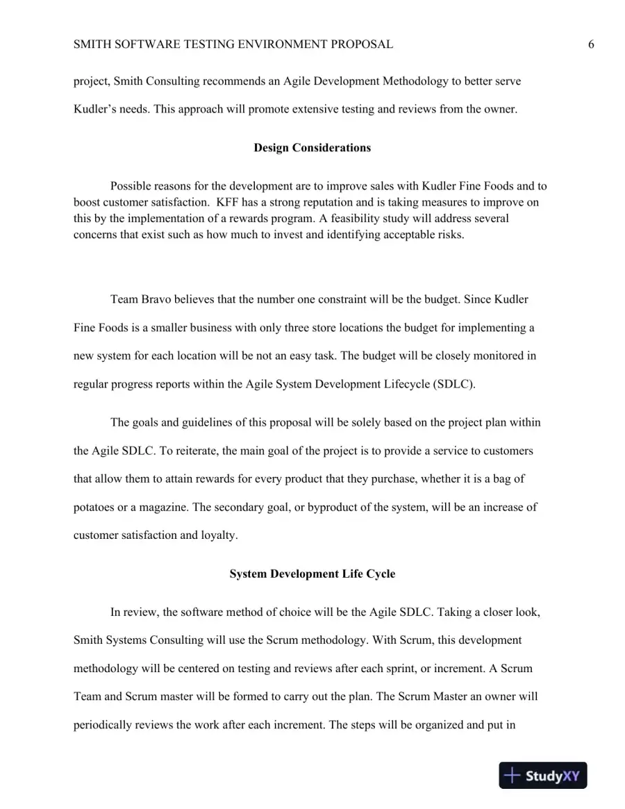 BSA/385 Introduction to Software Engineering : Software Testing Environment Proposal, page 7