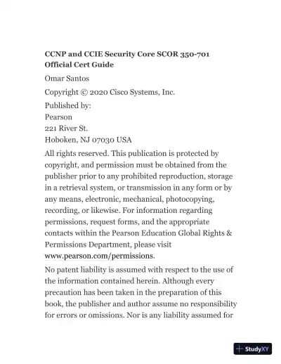 CCNP and CCIE Security Core SCOR 350-701 Official Cert Guide (2020) - Page 5 preview image