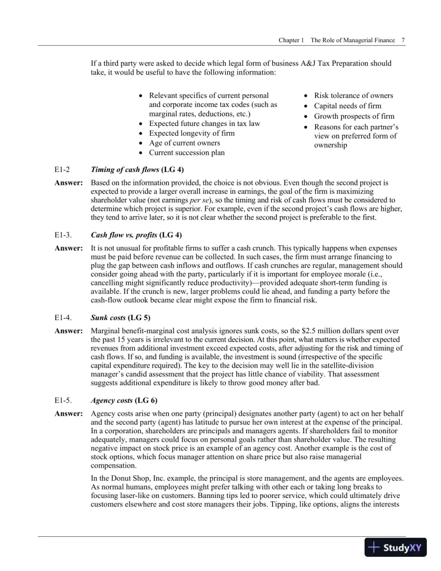 Principles of Managerial Finance, 15th Edition Solution Manual, page 10