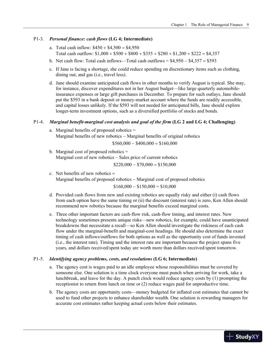 Principles of Managerial Finance, 15th Edition Solution Manual, page 12