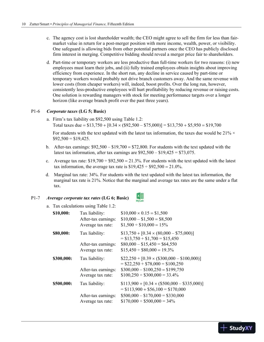 Principles of Managerial Finance, 15th Edition Solution Manual, page 13