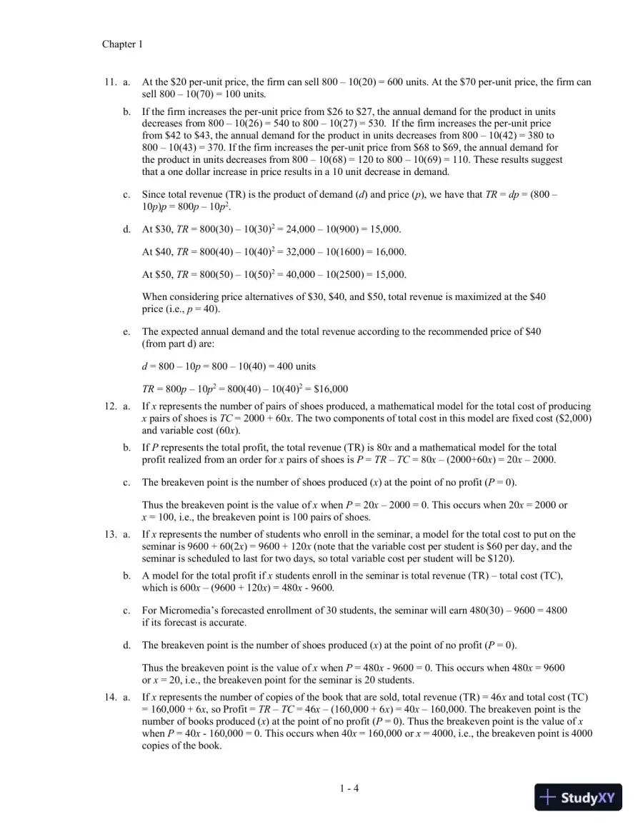 Quantitative Methods For Business, 12th Edition Solution Manual, page 8