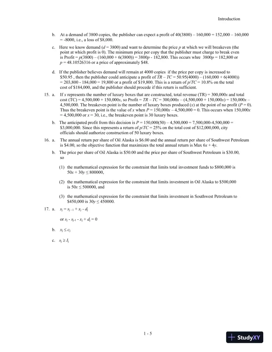 Quantitative Methods For Business, 12th Edition Solution Manual, page 9