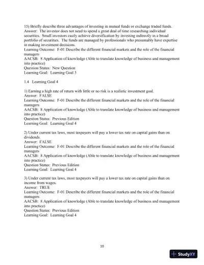 Fundamentals of Investing 13th Edition Test Bank - Page 11 preview image