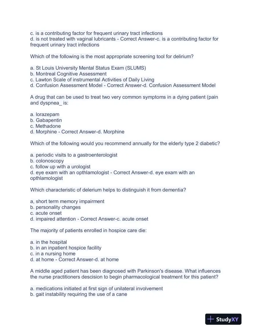 NR601 Nursing Final Exam With Answers (103 Solved Questions), page 3