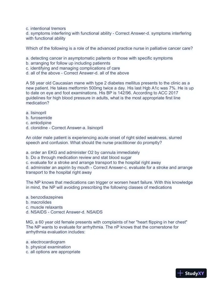 NR601 Nursing Final Exam With Answers (103 Solved Questions), page 4