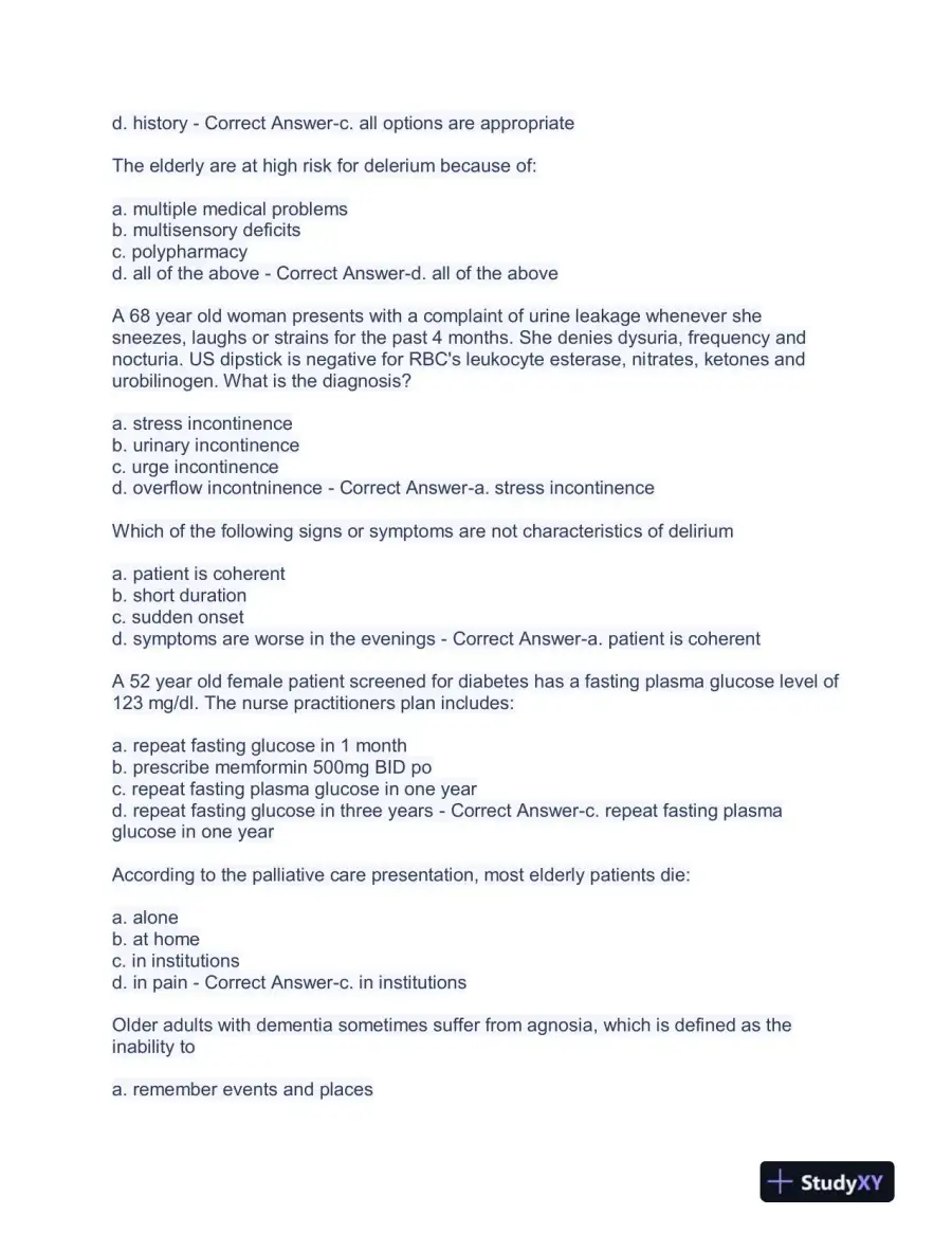 NR601 Nursing Final Exam With Answers (103 Solved Questions), page 5