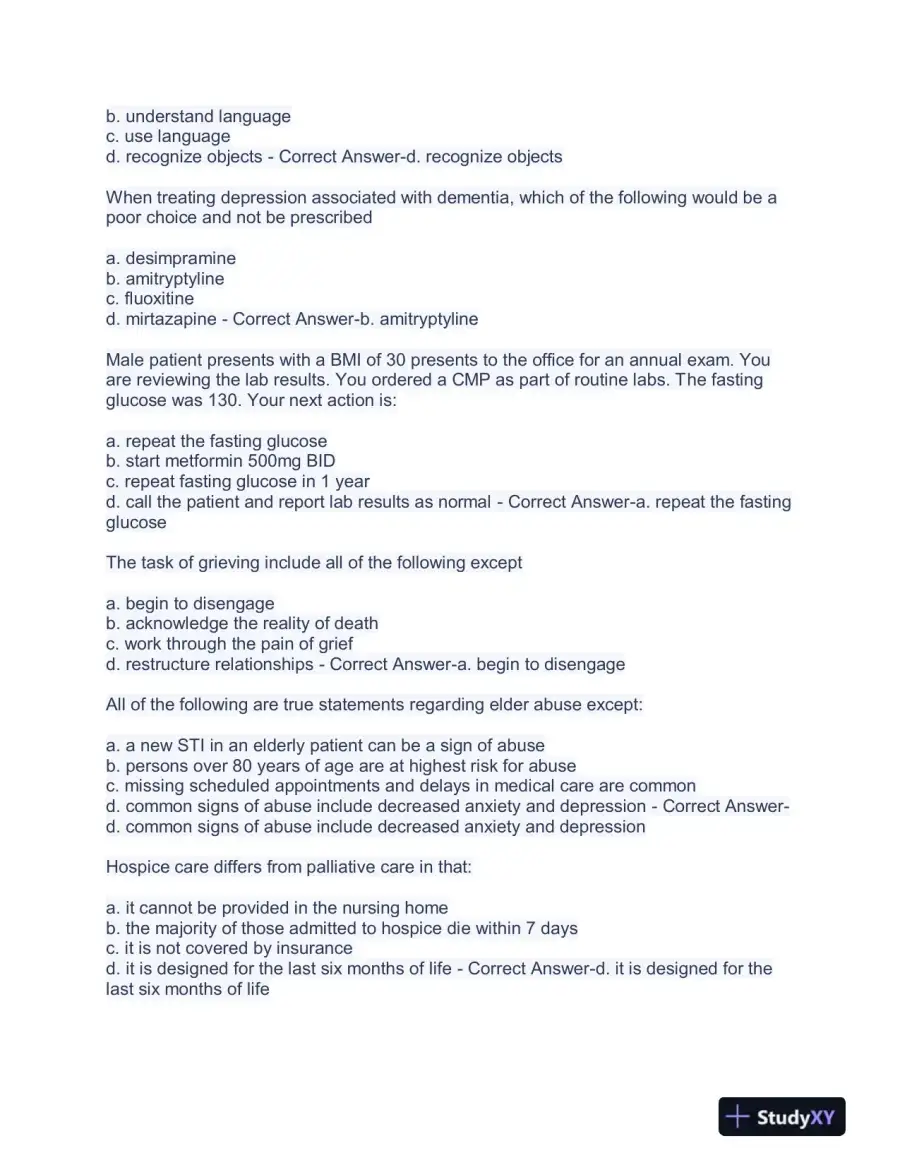 NR601 Nursing Final Exam With Answers (103 Solved Questions), page 6