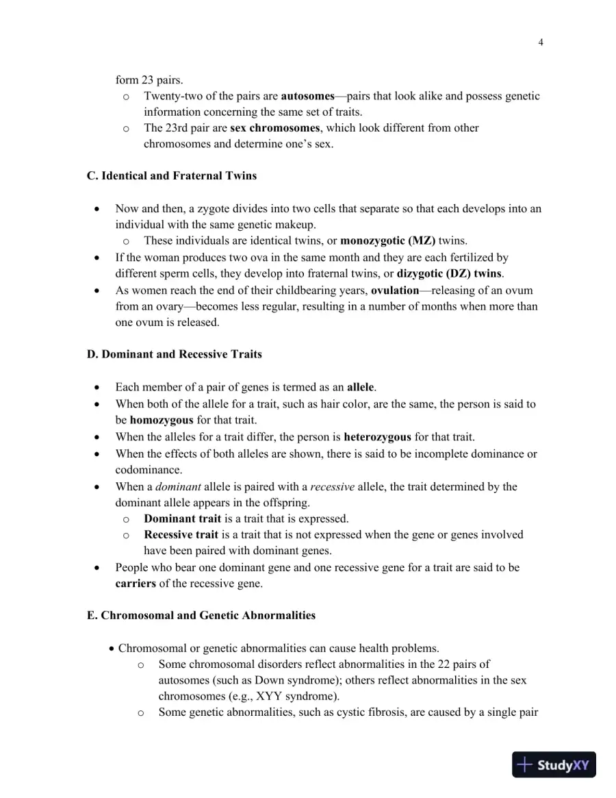 Lecture Notes for HDEV: Human Lifespan Development, 6th Edition, page 28