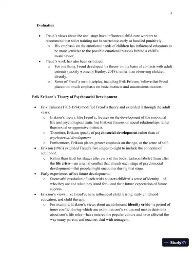 Lecture Notes for HDEV: Human Lifespan Development, 6th Edition - Page 5 preview image