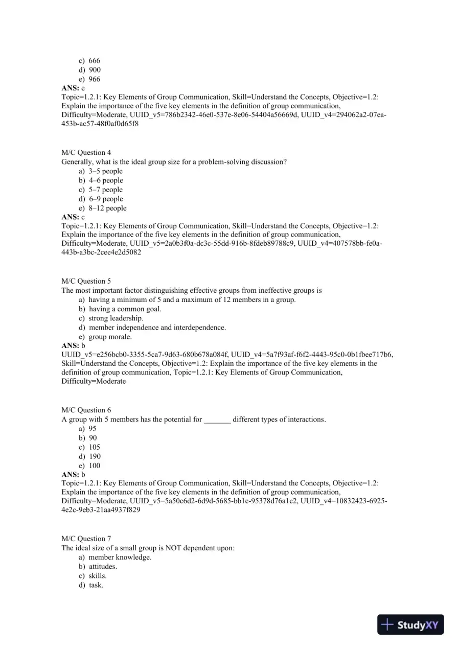 Working in Groups: Communication Principles and Strategies 7th Edition Test Bank, page 3