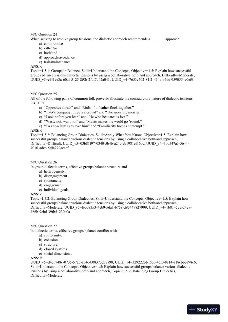 Working in Groups: Communication Principles and Strategies 7th Edition Test Bank, page 8