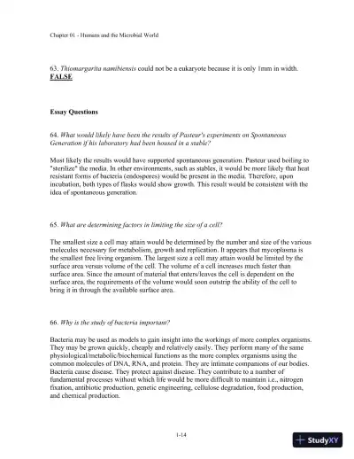 Test Bank For Microbiology: A Human Perspective, 6th Edition - Page 15 preview image