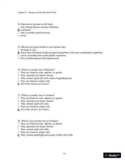 Test Bank For Microbiology: A Human Perspective, 6th Edition - Page 7 preview image