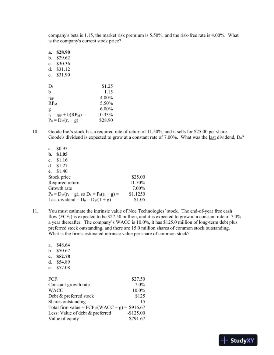 FIN331 Financial Management and Capital Structure: Problem Set, page 4
