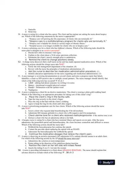 2021 ATI Leadership Proctored Exam with Answers (374 Solved Questions) - Page 13 preview image