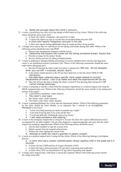 2021 ATI Leadership Proctored Exam with Answers (374 Solved Questions) - Page 8 preview image