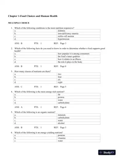 Nutrition Concepts and Controversies 10th Edition Test Bank - Page 3 preview image