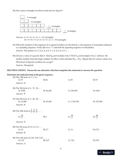 Mathematical Ideas, 13th Edition Test Bank - Page 12 preview image
