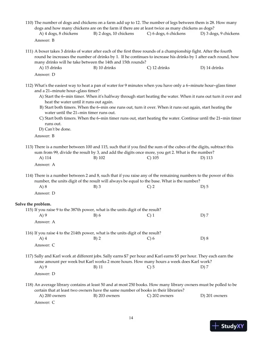 Mathematical Ideas, 13th Edition Test Bank, page 15
