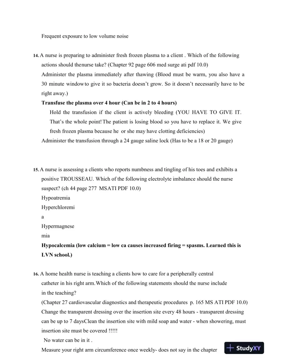 2023 ATI RN Proctored Exam with Answers (71 Solved Questions), page 7