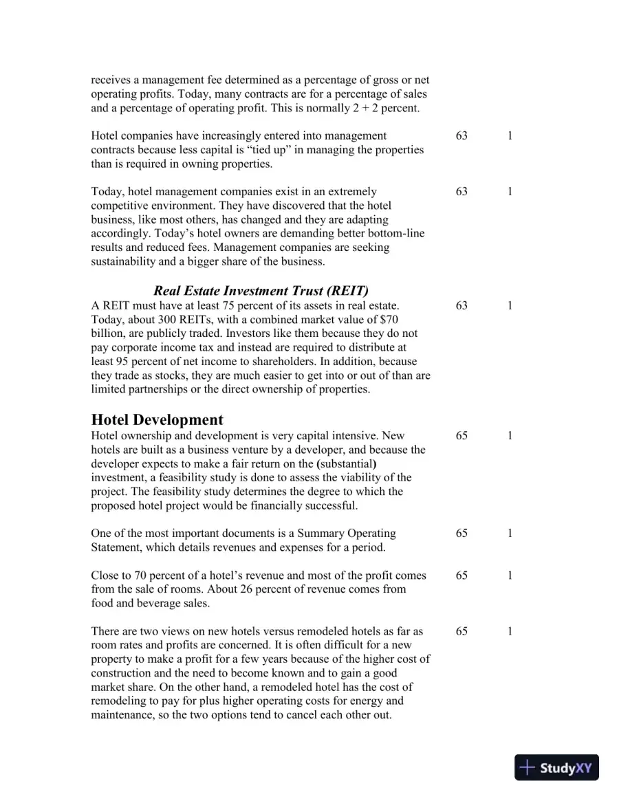 Class Notes for Introduction to Hospitality, 7th Edition, page 18