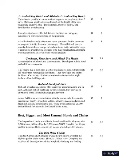 Class Notes for Introduction to Hospitality, 7th Edition - Page 23 preview image