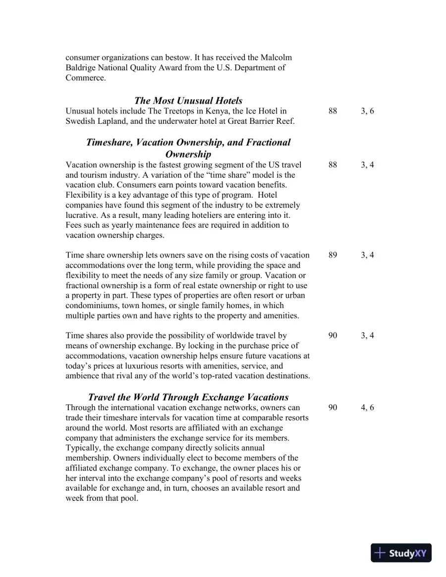 Class Notes for Introduction to Hospitality, 7th Edition, page 24