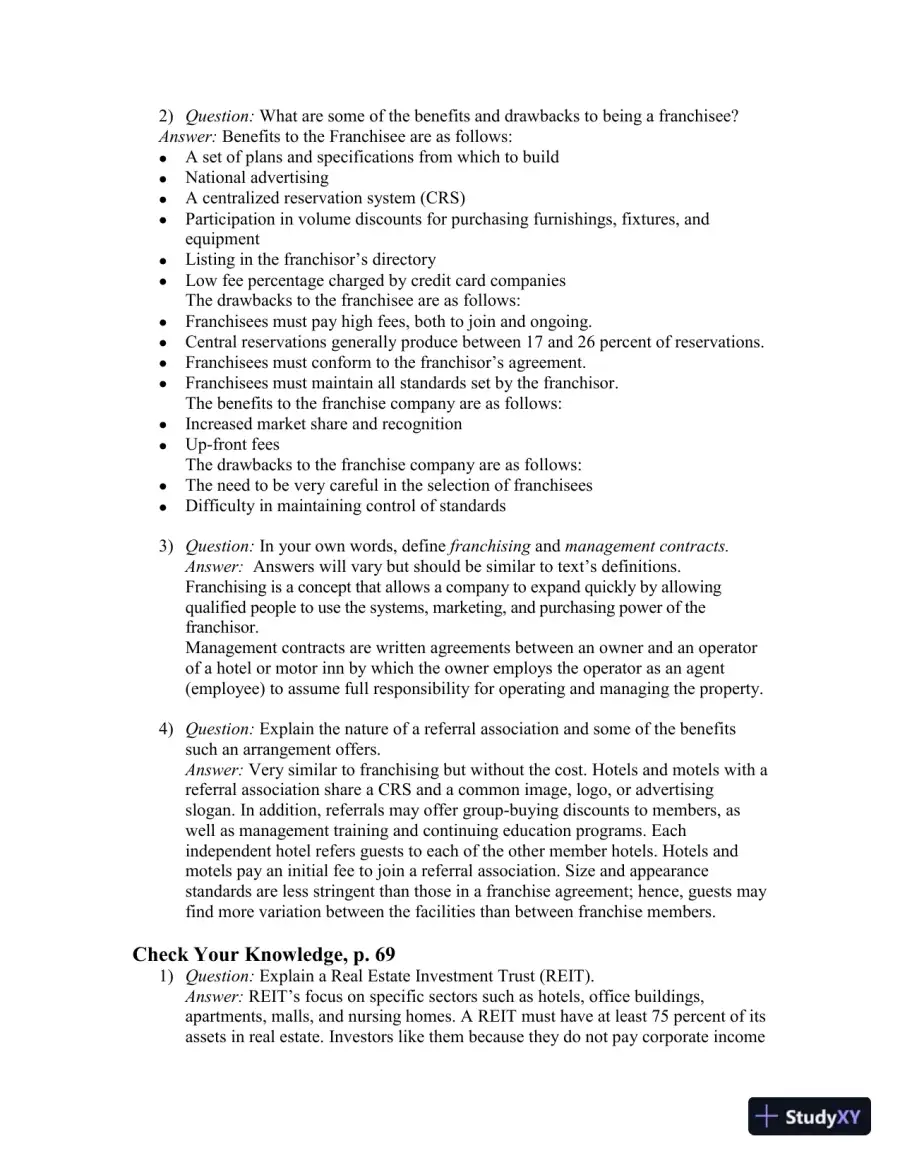 Class Notes for Introduction to Hospitality, 7th Edition, page 27