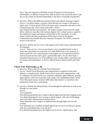 Class Notes for Introduction to Hospitality, 7th Edition - Page 28 preview image
