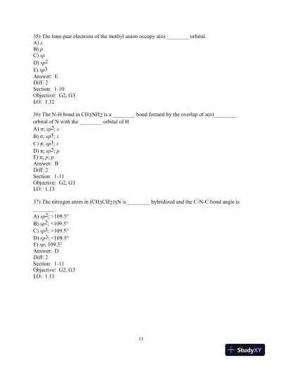 Test Bank for Essential Organic Chemistry Plus Mastering Chemistry , 3rd Edition - Page 14 preview image