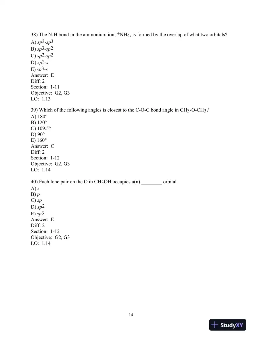 Test Bank for Essential Organic Chemistry Plus Mastering Chemistry , 3rd Edition, page 15