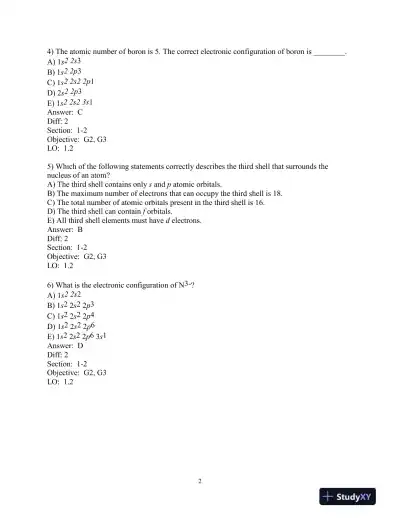 Test Bank for Essential Organic Chemistry Plus Mastering Chemistry , 3rd Edition - Page 3 preview image