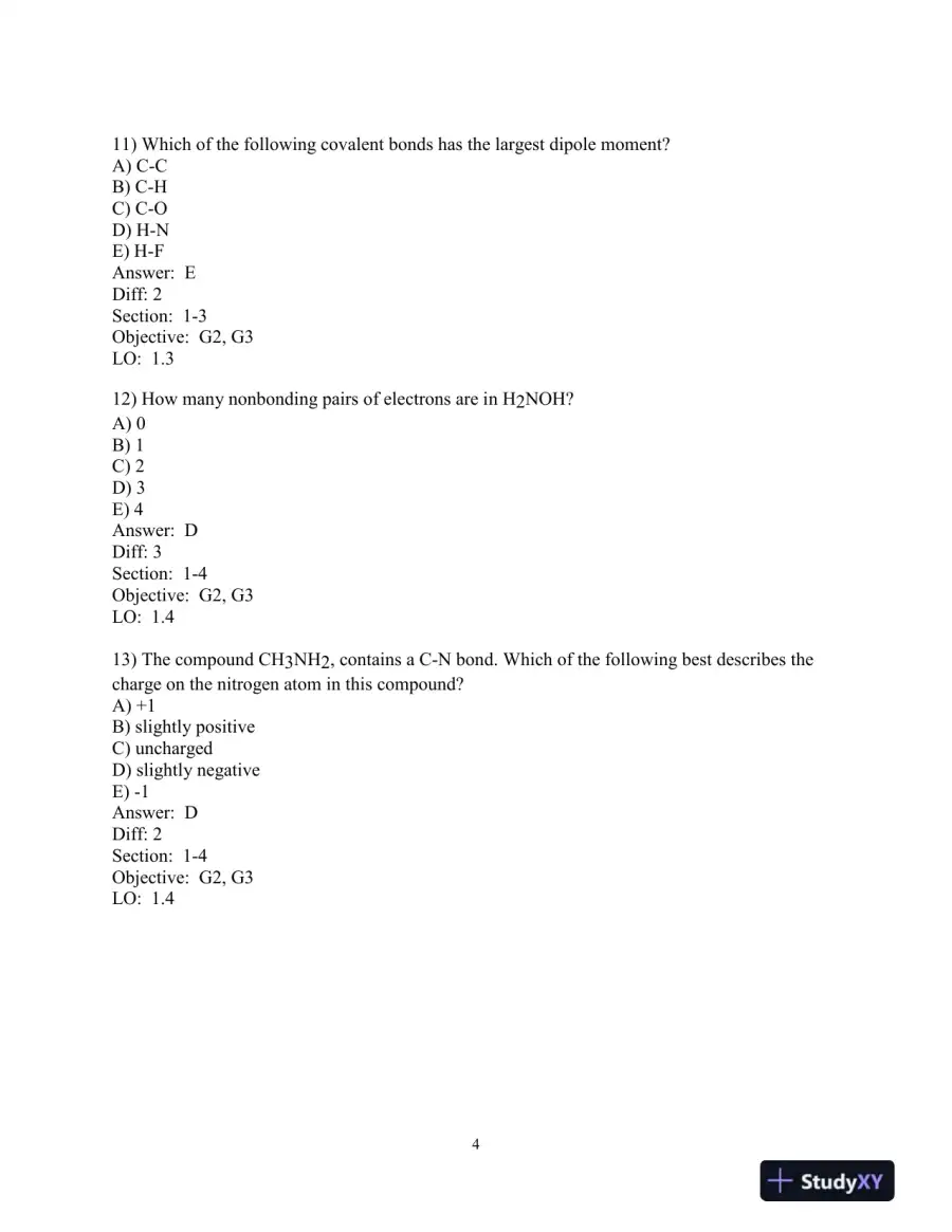 Test Bank for Essential Organic Chemistry Plus Mastering Chemistry , 3rd Edition, page 5