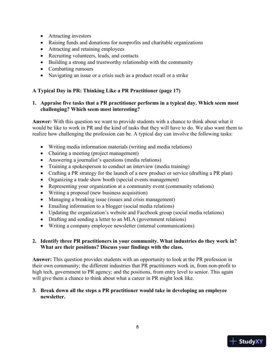 Canadian PR for the Real World 1st Edition Test Bank, page 11