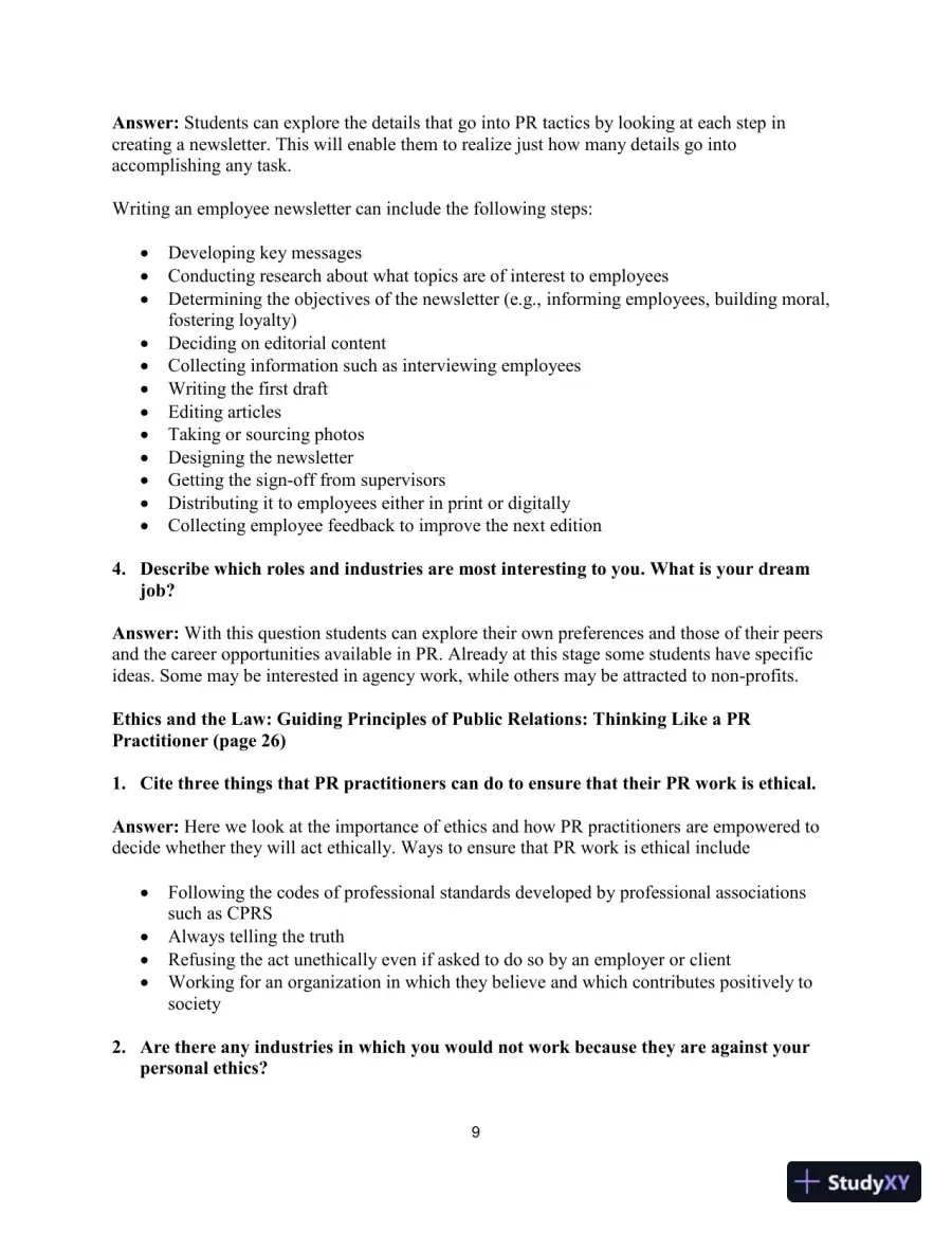Canadian PR for the Real World 1st Edition Test Bank, page 12