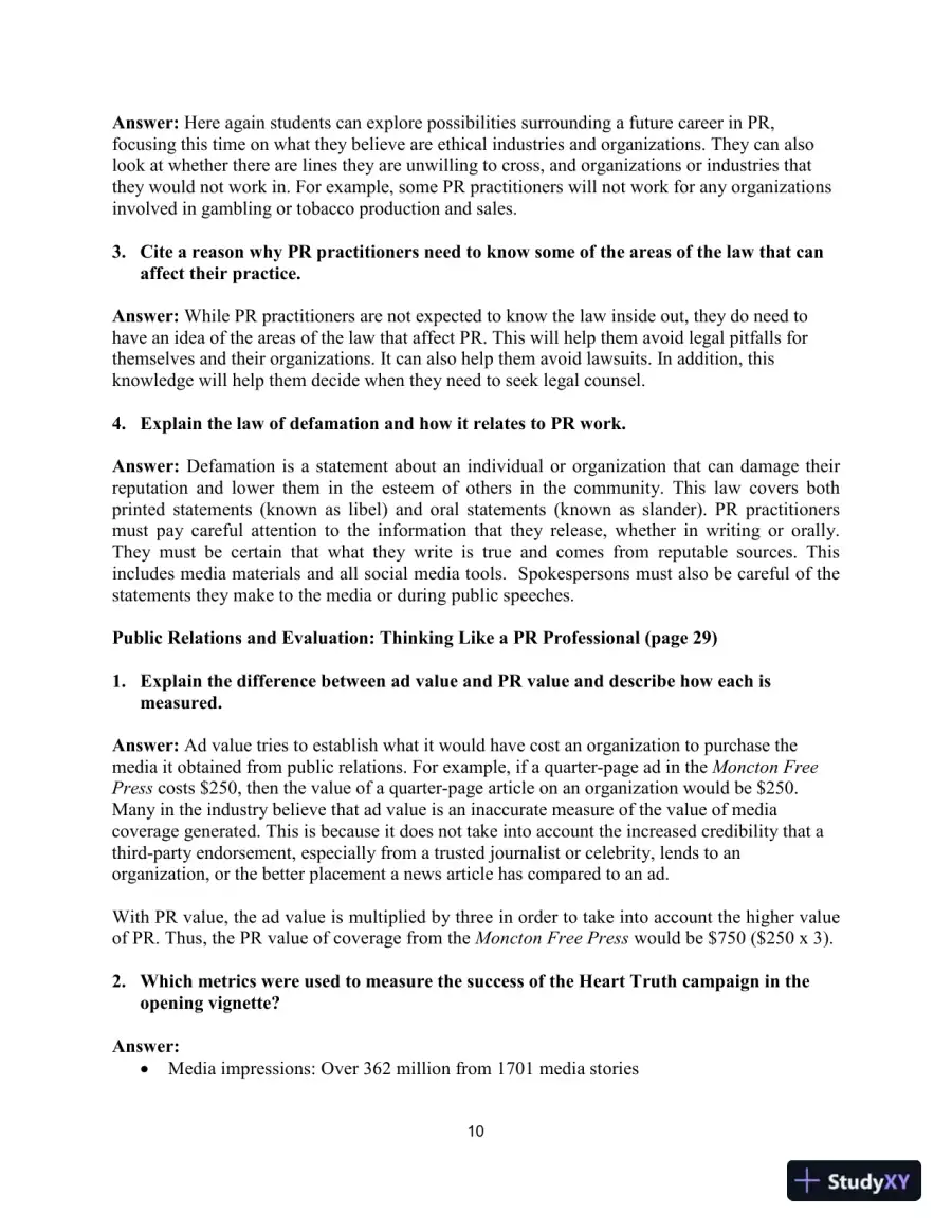 Canadian PR for the Real World 1st Edition Test Bank, page 13