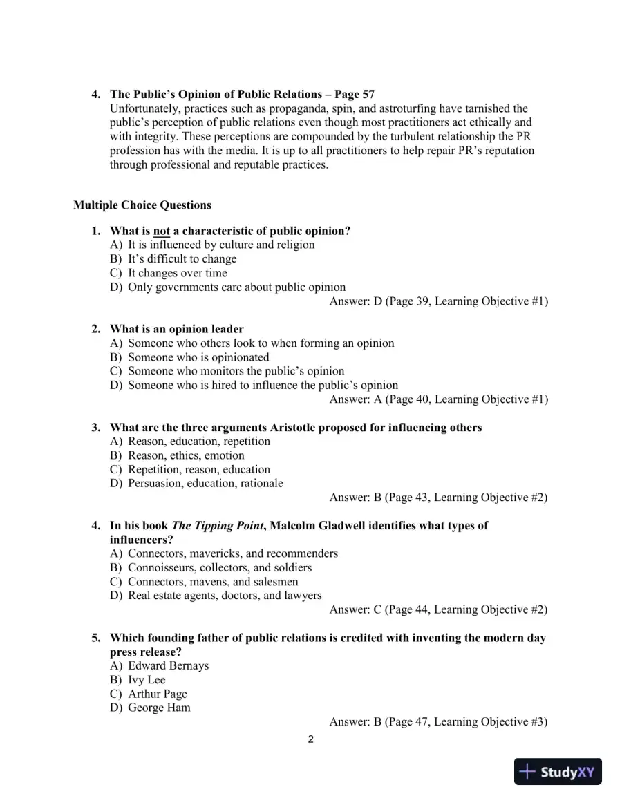 Canadian PR for the Real World 1st Edition Test Bank, page 16