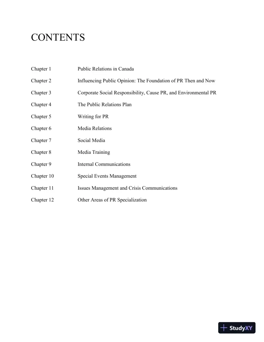 Canadian PR for the Real World 1st Edition Test Bank, page 3