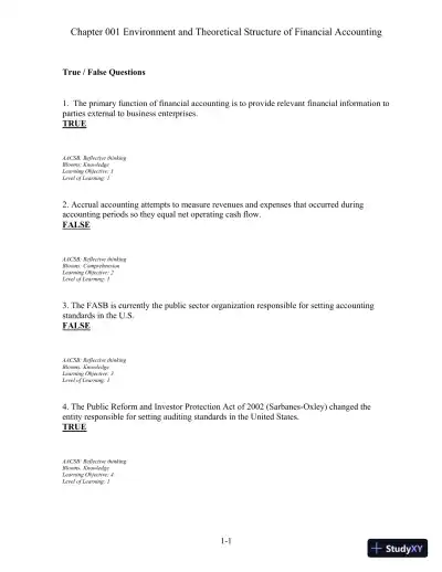Test Bank For Intermediate Accounting, 5th Edition - Page 1 preview image